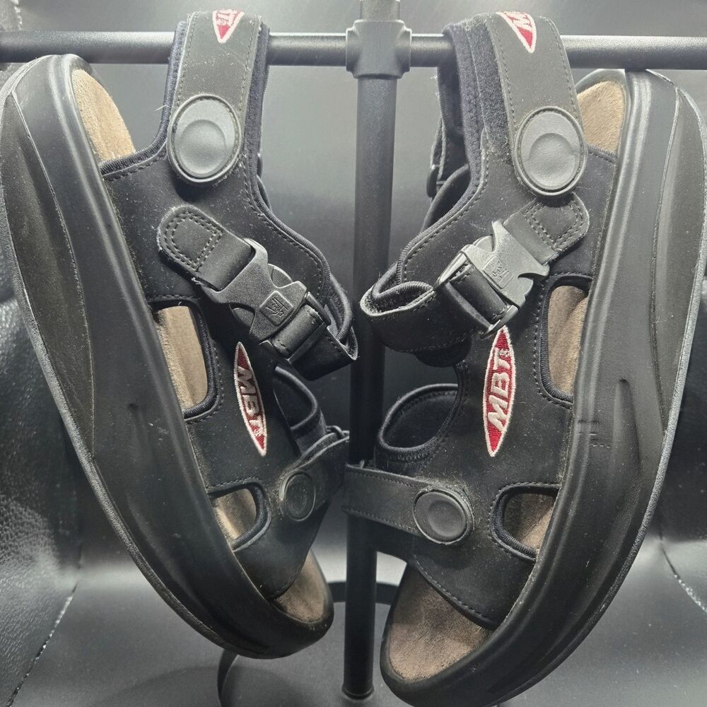 MBT Kisumu Black Rocker Sandals Size EU 42 1/3 (Women's 11 / Men's 9) - Picture 2 of 5